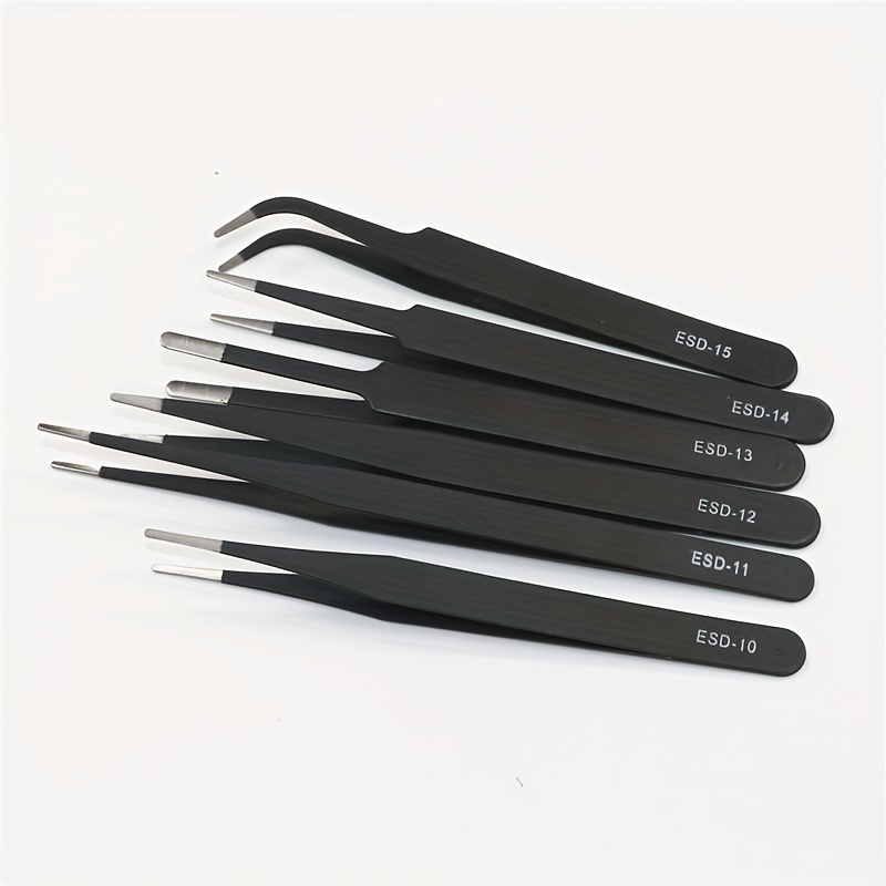 Elektronik Repair - Precision ESD anti-static tweezers set -6-pc