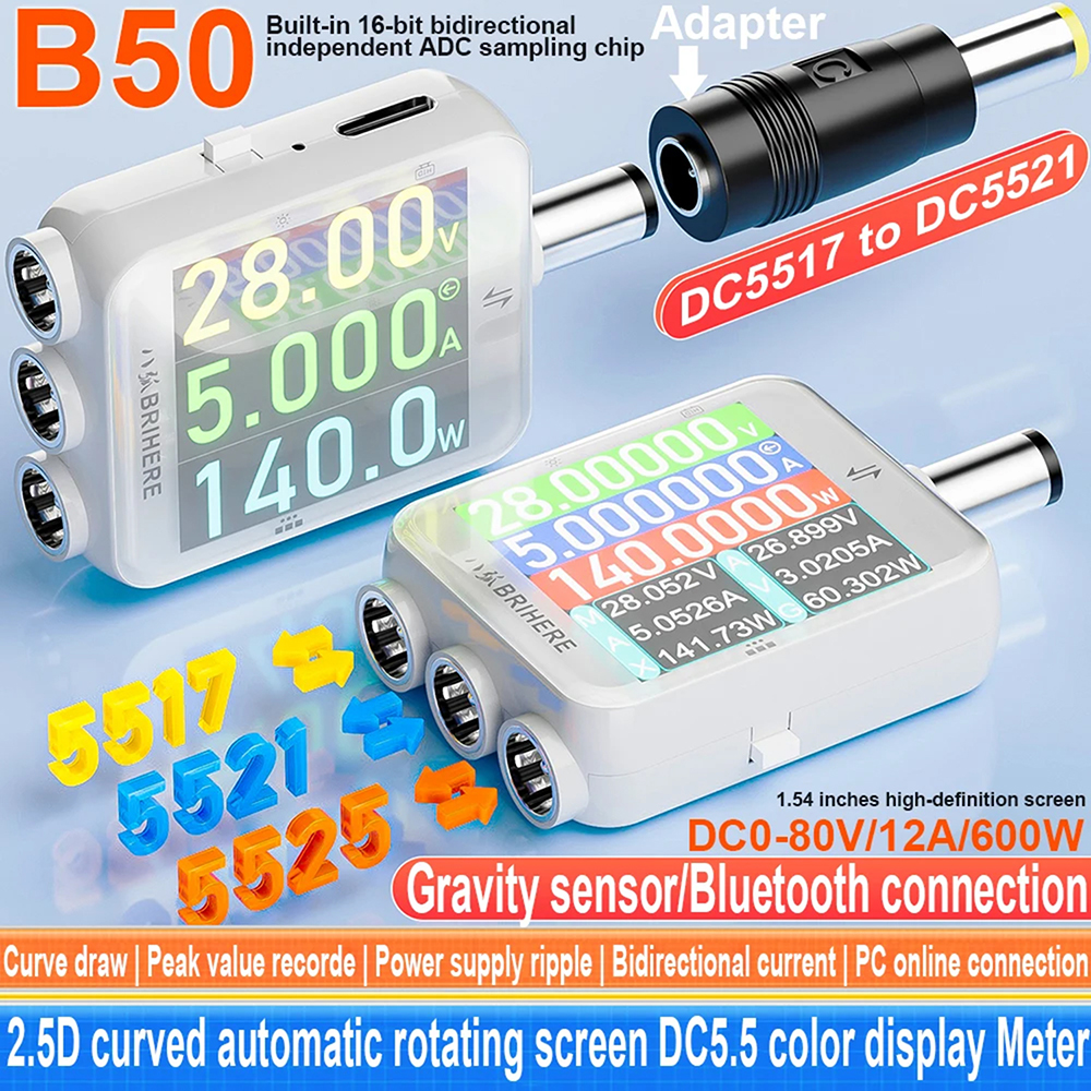 Usb Ammeter Tester - B50 DC 4.5-80V Digital Power Meter