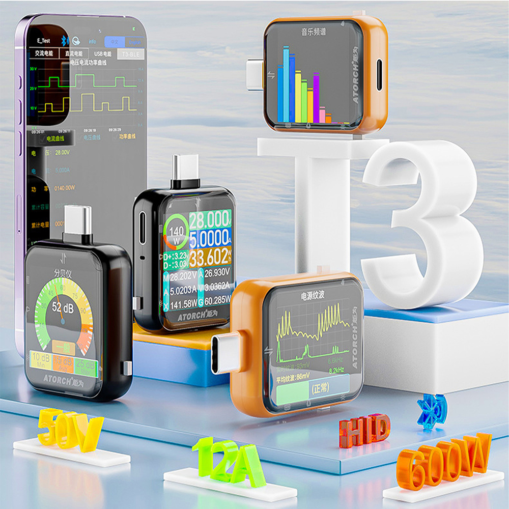 T3 Touch Control Gravity Senso - Usb Ammeter Tester ulasan dan harga