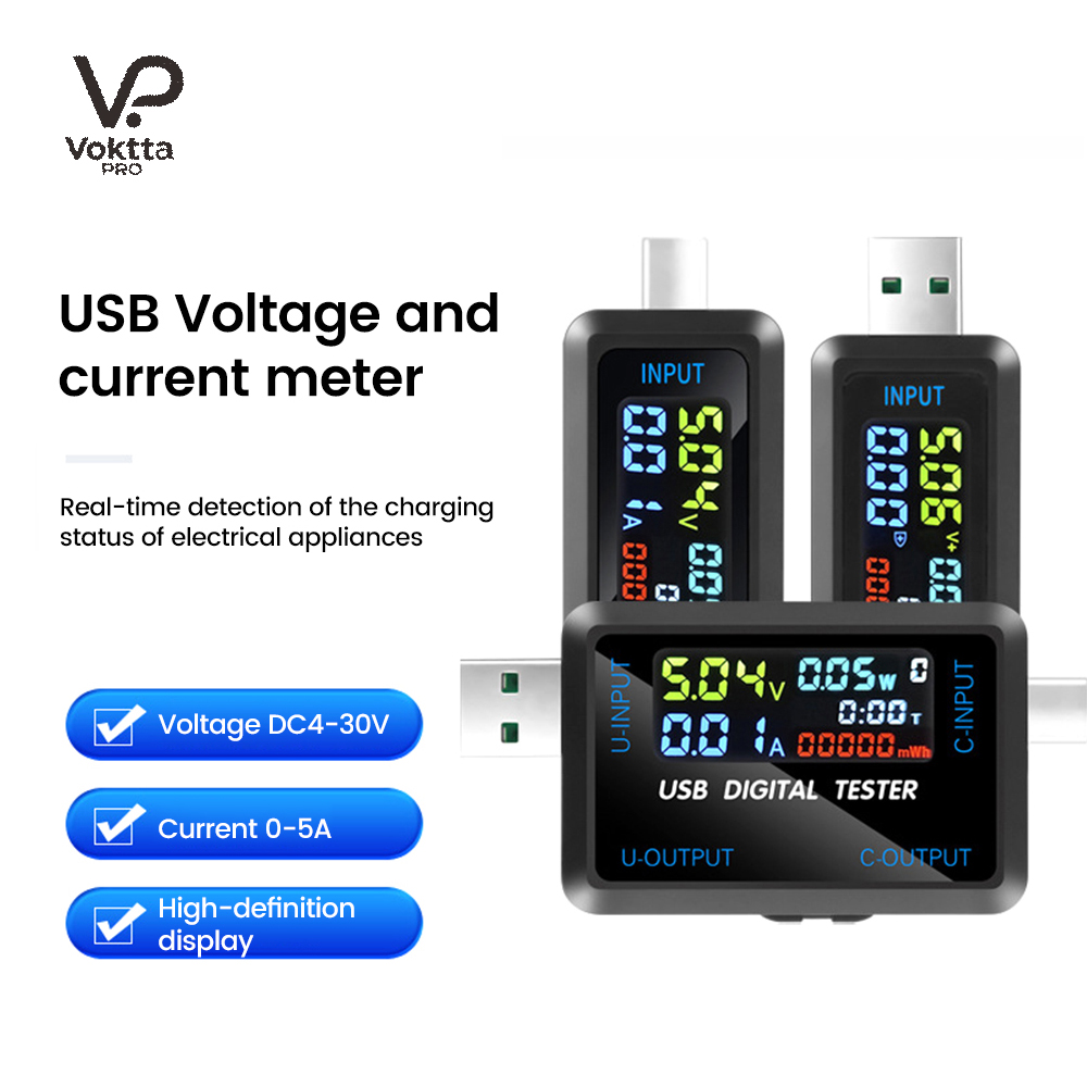 USB Tester 10 in 1 DC Digital  - Usb Ammeter Tester ulasan dan harga