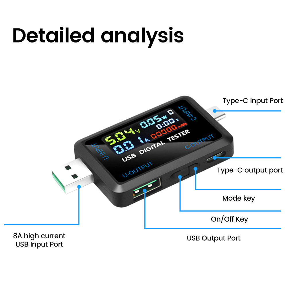 USB Tester 10 in 1 DC Digital  - Usb Ammeter Tester ulasan dan harga