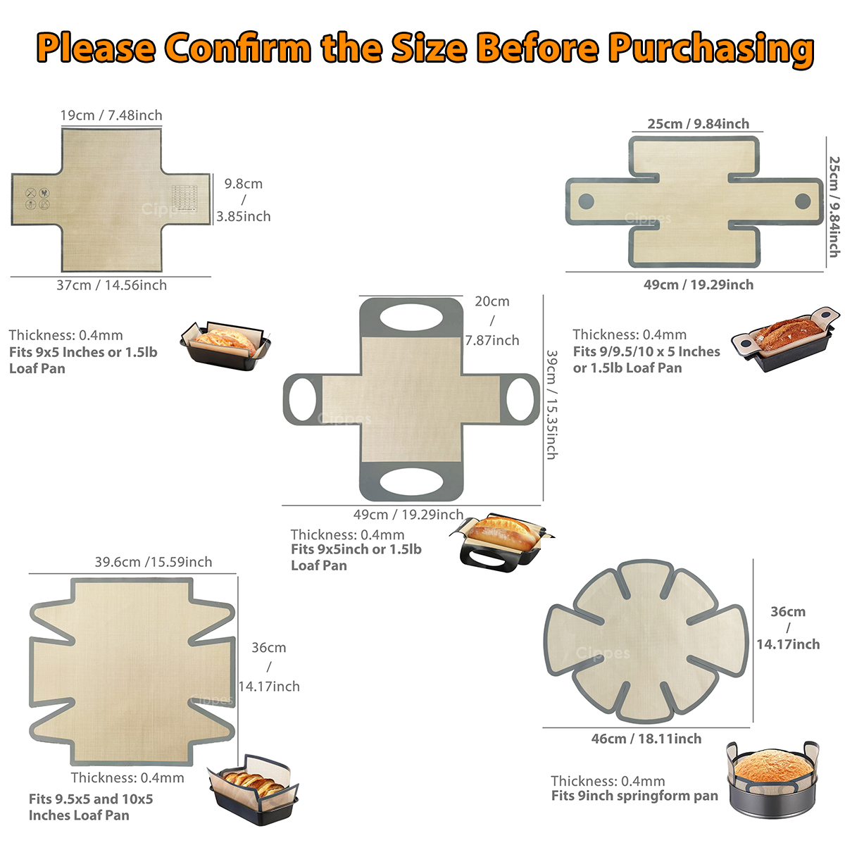 Silicone Bread Loaf Pan Liners - Heat Mat Silicone ulasan dan harga