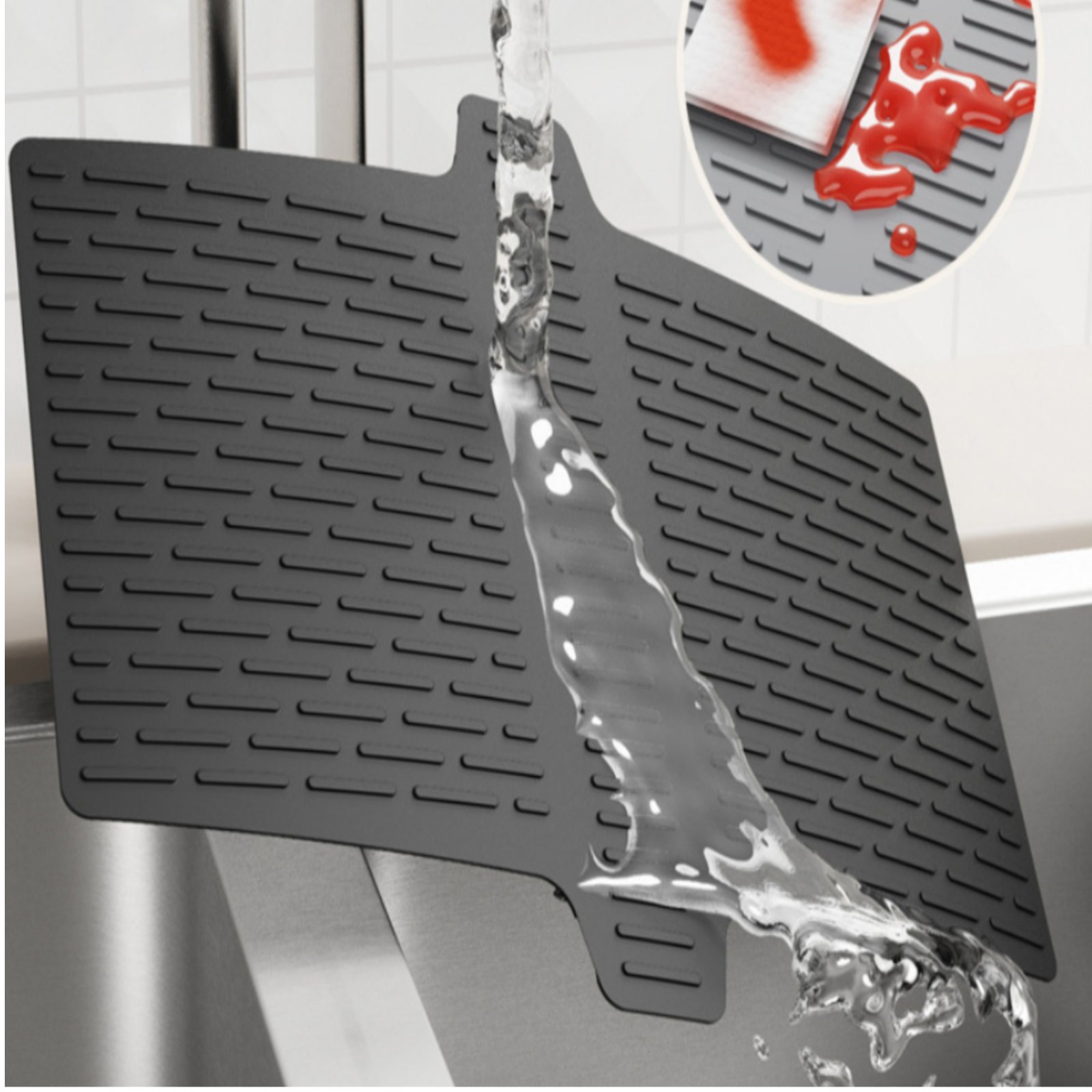 Silicone Sink Divider Mat Non- - Heat Mat Silicone ulasan dan harga