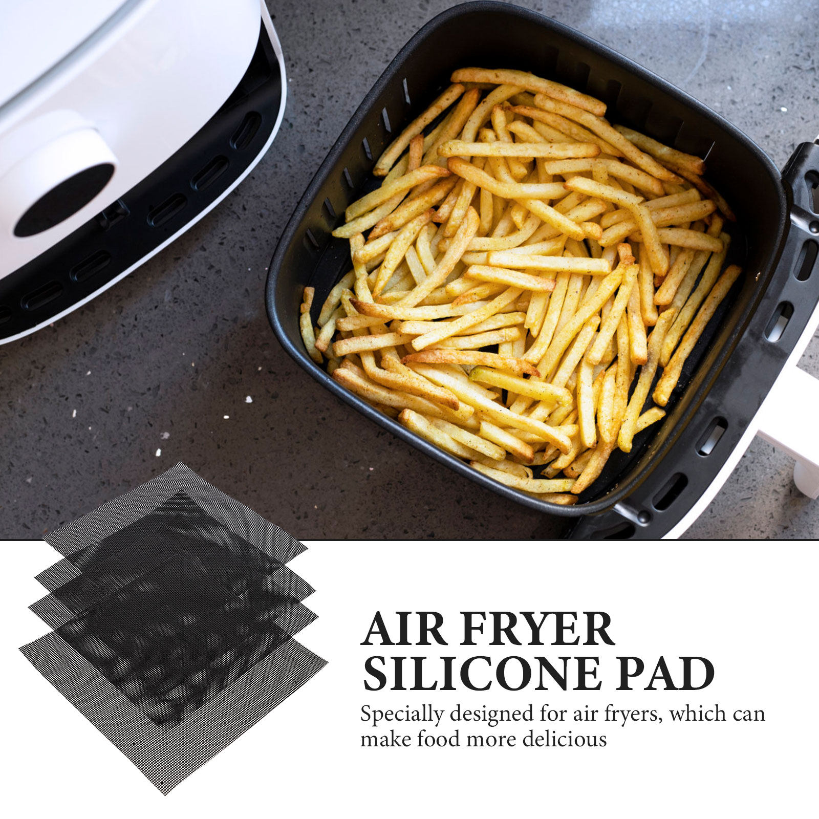 4Pcs Air Fryer Pads Non Stick  - Heat Mat Silicone ulasan dan harga