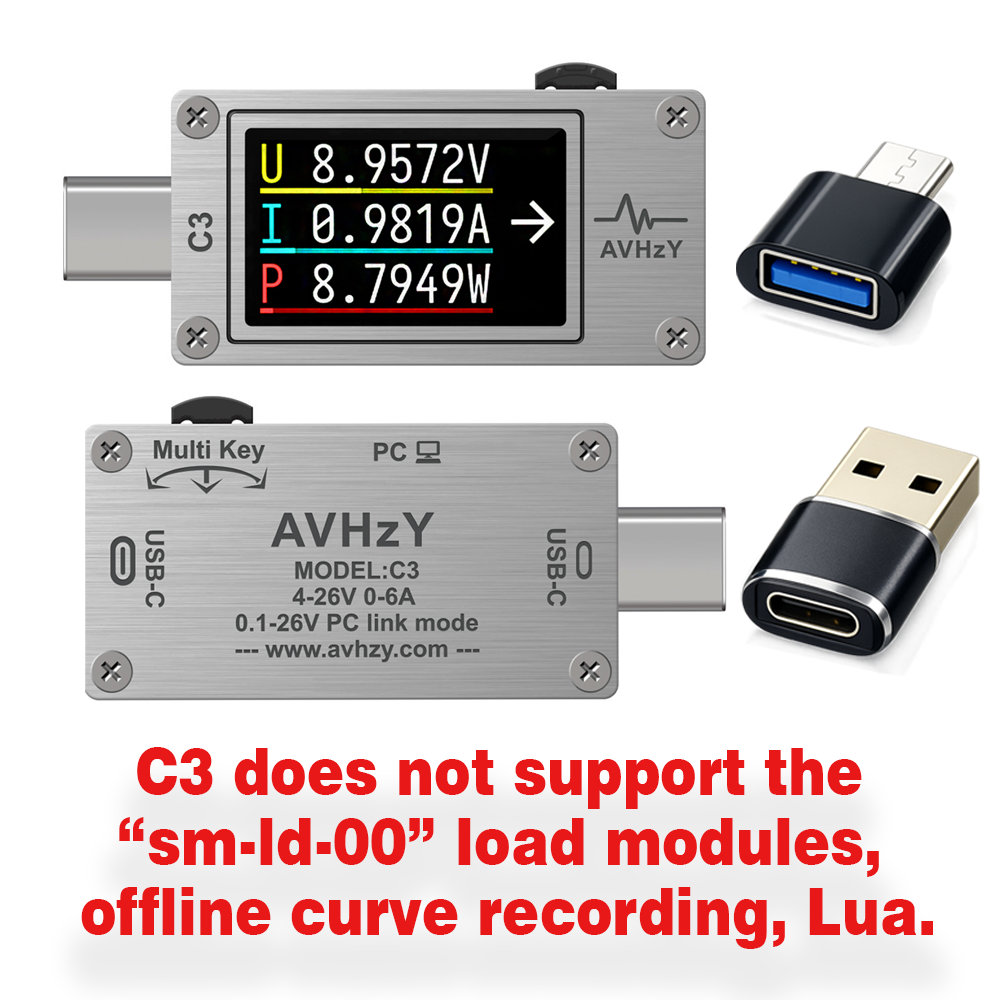 AVHzY USB 3.1 Power Meter  Dig - Usb Ammeter Tester ulasan dan harga