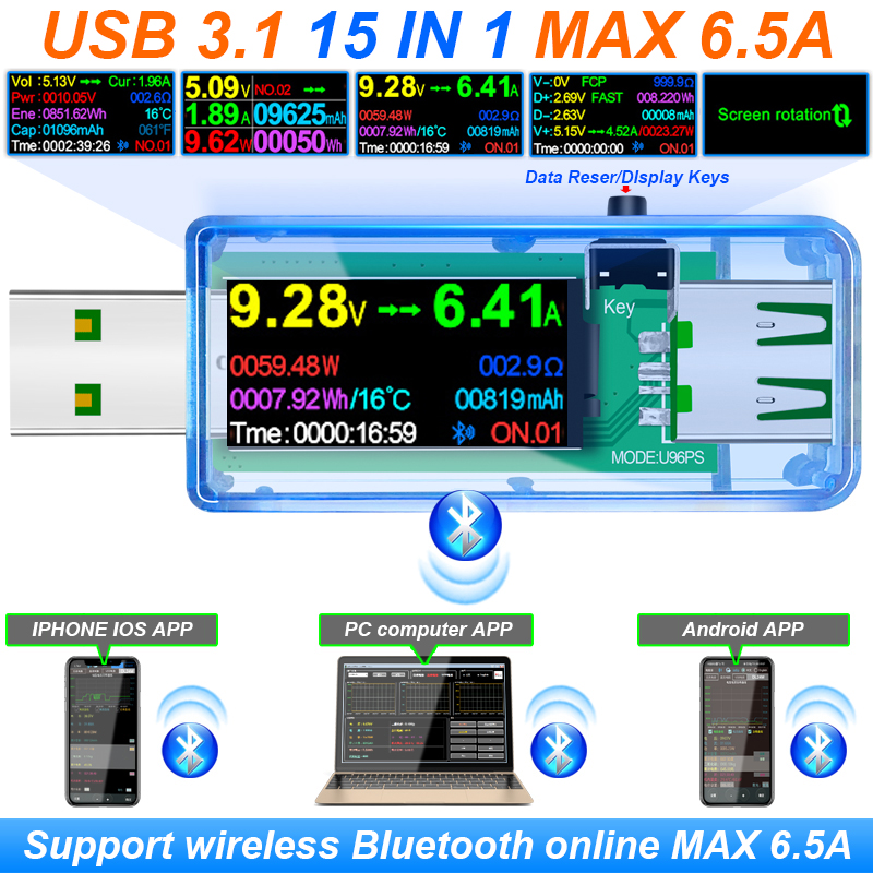 15 IN 1 USB 3.1 Tester DC Digi - Usb Ammeter Tester ulasan dan harga