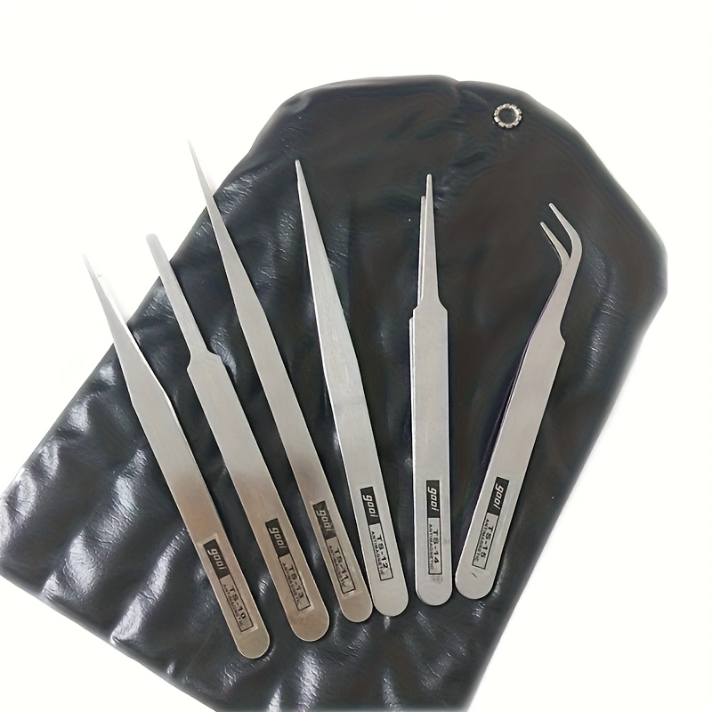 Stainless Steel Tweezers Set 6 - Elektronik Repair ulasan dan harga
