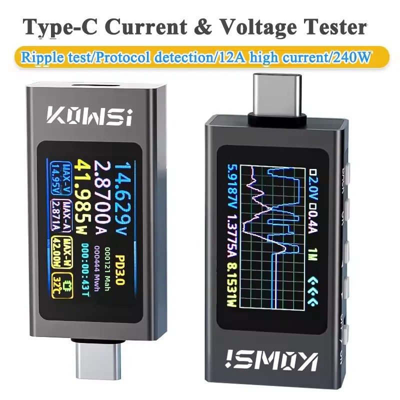 KWS-X1 Type-C Current and Volt - Usb Ammeter Tester ulasan dan harga