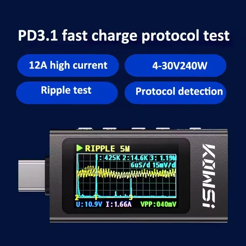 KWS-X1 Type-C Current and Volt - Usb Ammeter Tester ulasan dan harga