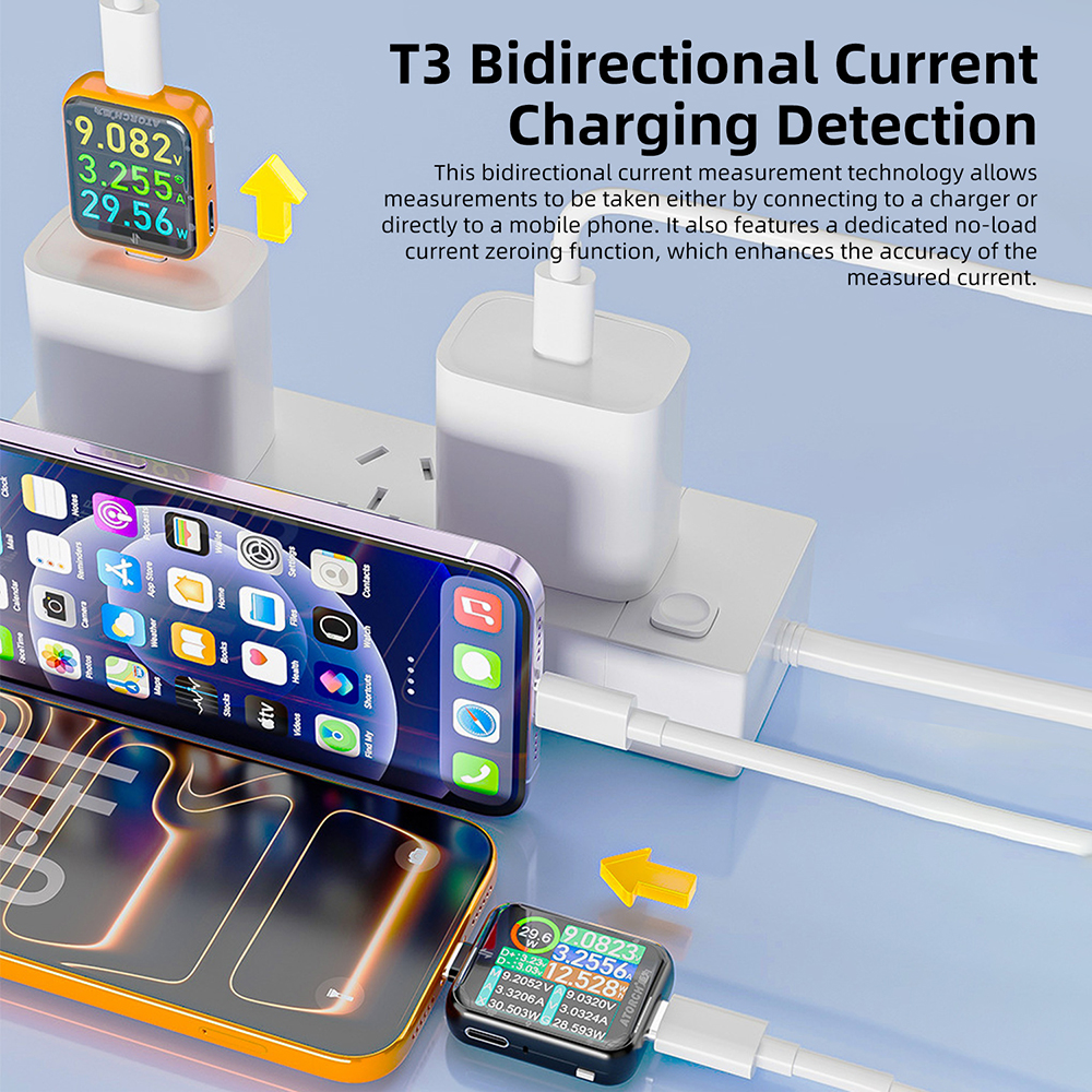 T3 Capacitive Touchscreen Powe - Usb Ammeter Tester ulasan dan harga