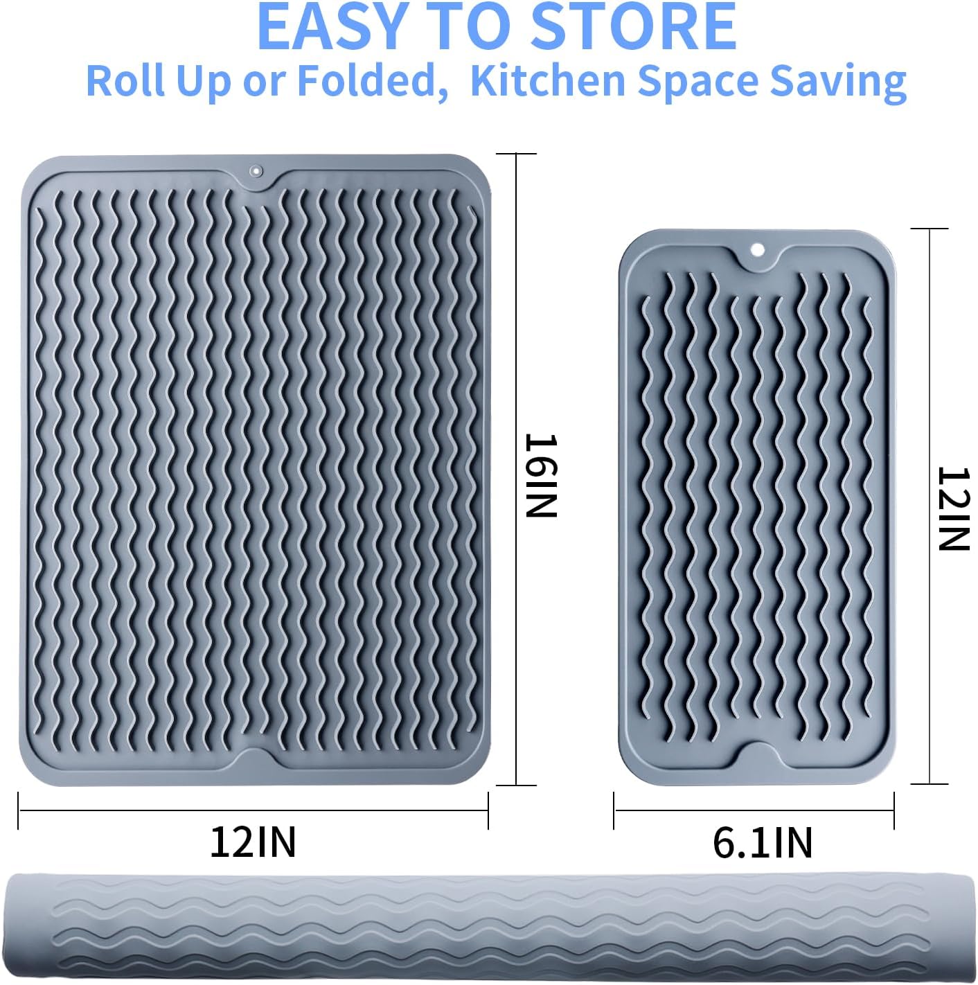Silicone Dish Drying Mat 2 Pac - Heat Mat Silicone ulasan dan harga