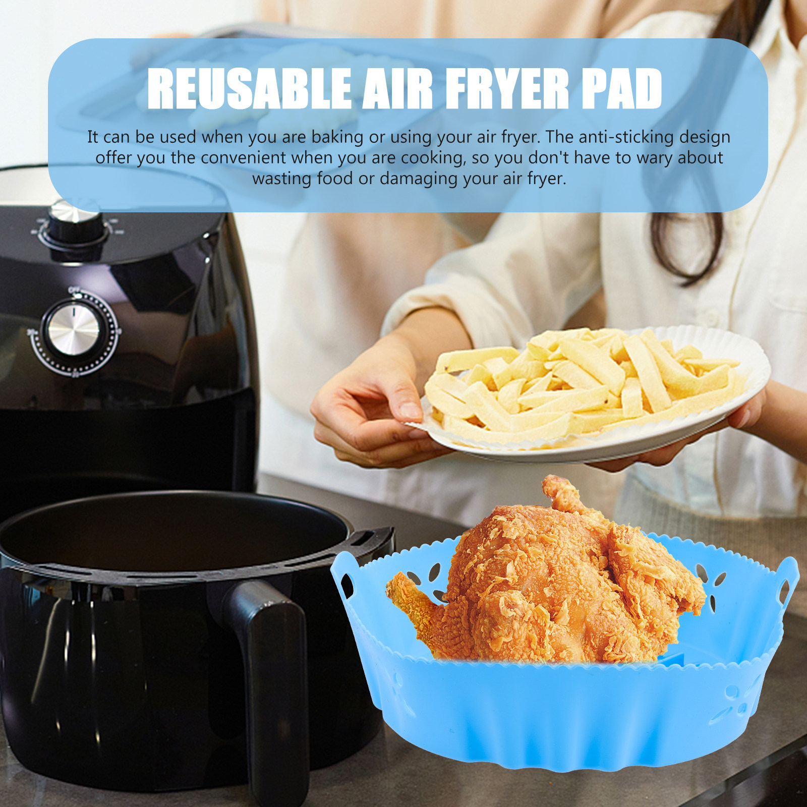 Reusable Silicone Air Fryer Li - Heat Mat Silicone ulasan dan harga