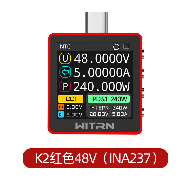 New Red version WITRN K2 INA23 - Usb Ammeter Tester ulasan dan harga