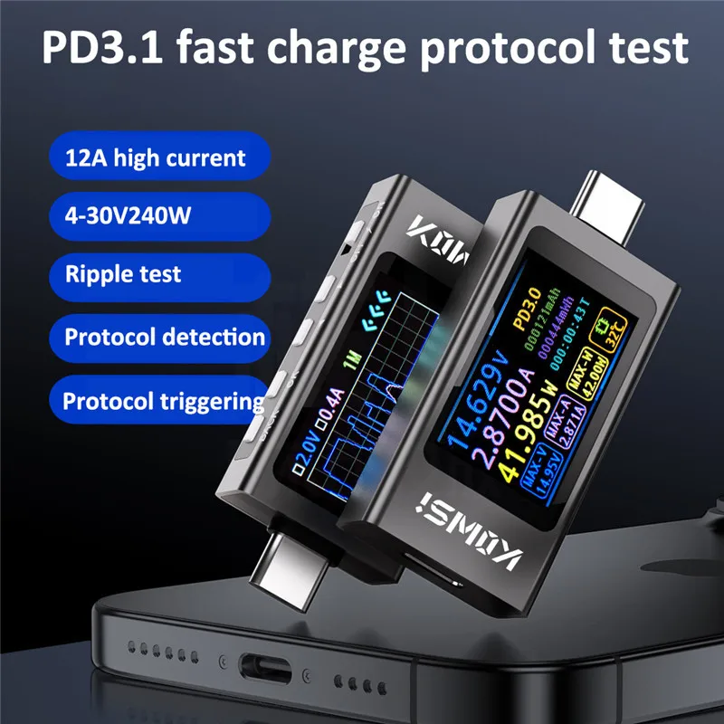 KWS-X1 Type-C Tester Digital A - Usb Ammeter Tester ulasan dan harga