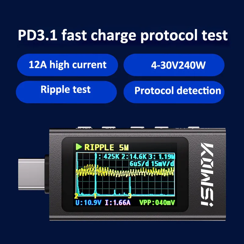 KWS-X1 Type-C Tester Digital A - Usb Ammeter Tester ulasan dan harga
