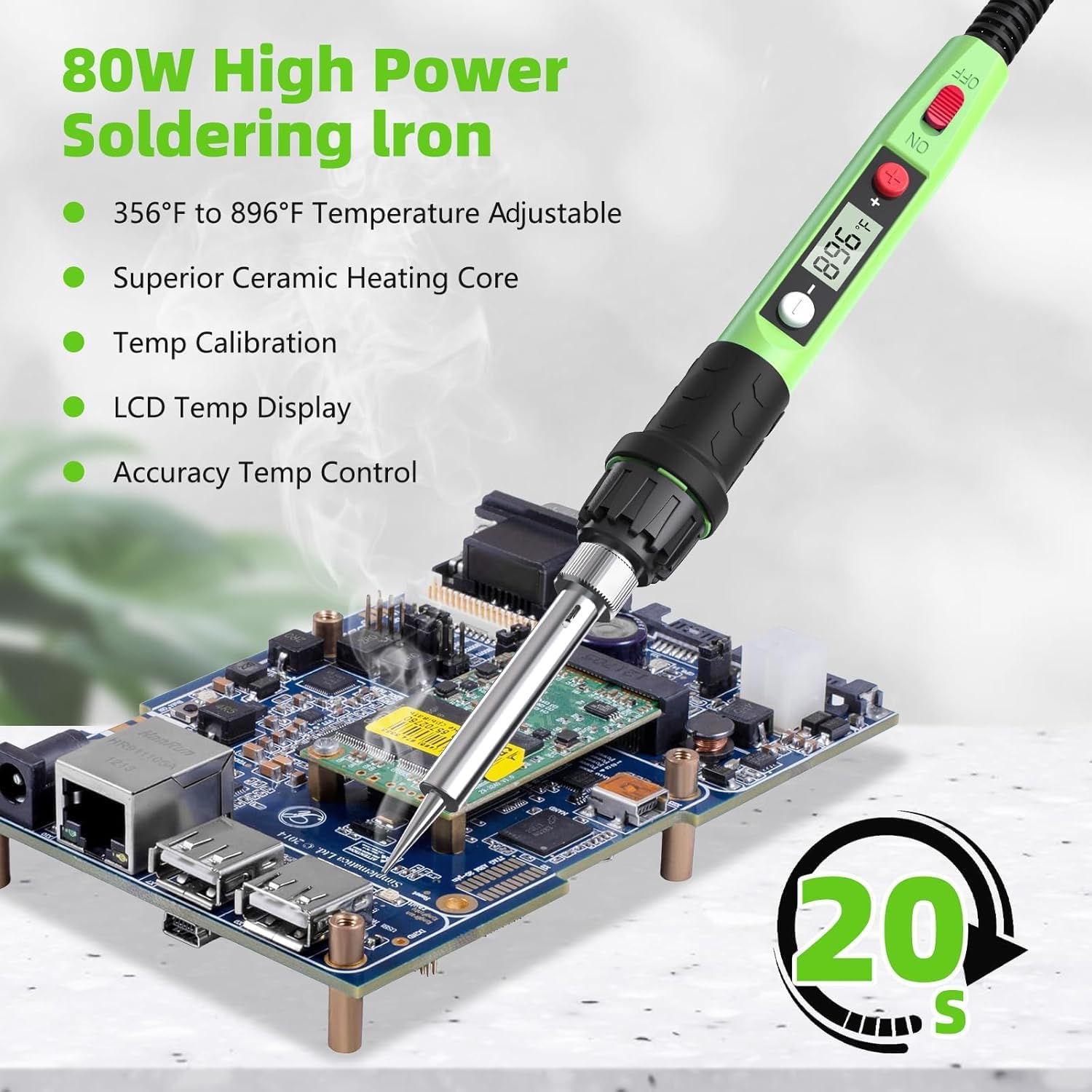 80W LCD Digital Soldering Iron - Electronics Repair Tool ulasan dan harga