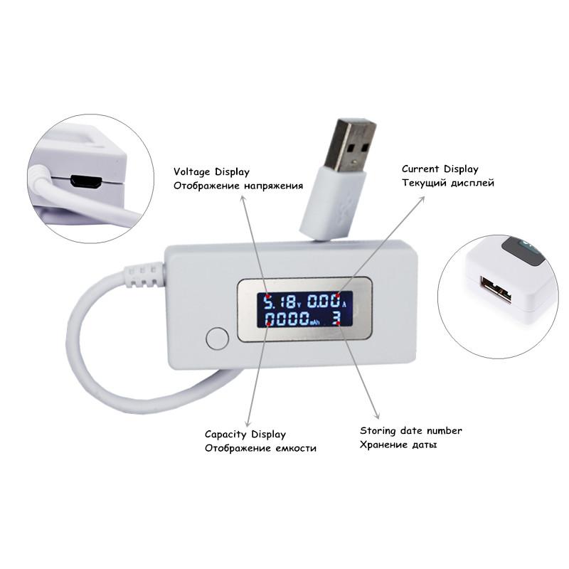 LCD Screen Mini Creative Phone - Usb Ammeter Tester ulasan dan harga